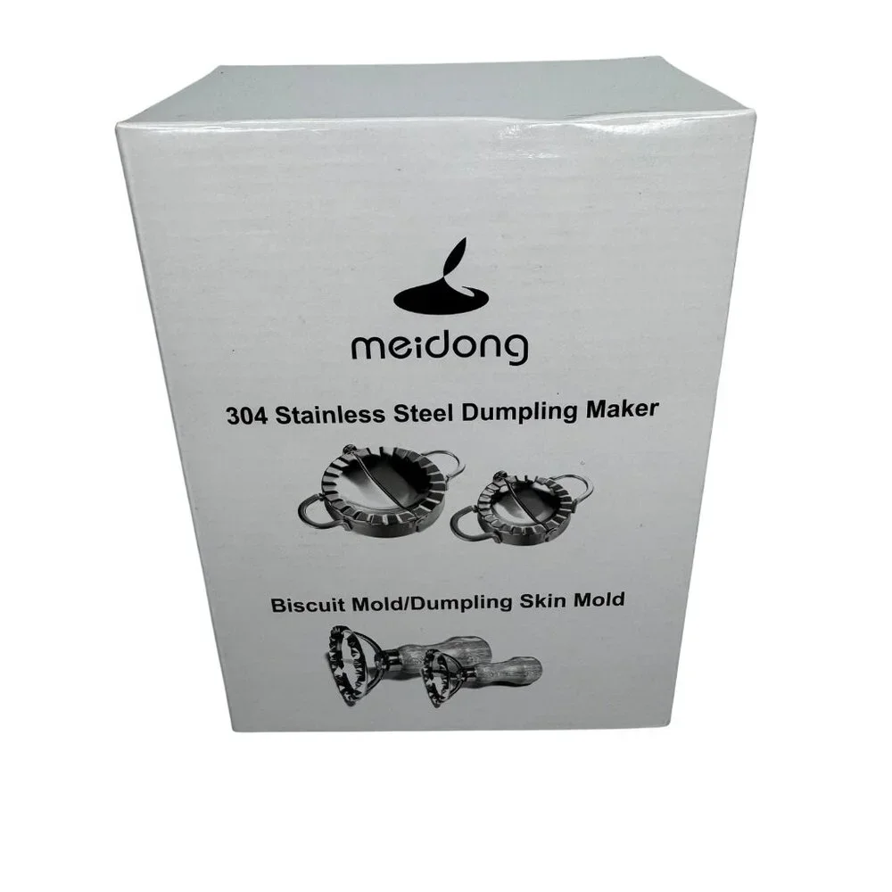 Meidong 304 Stainless Steel Dumpling & Biscuit‎ Maker Set With Wooden Handles